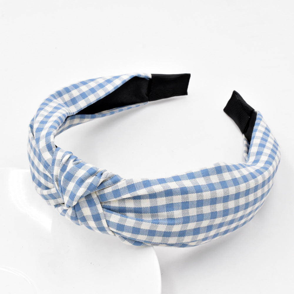 Wholesale Classic Vintage Plaid Autumn/Winter Fabric Headband